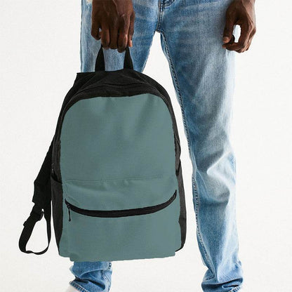 Medium Fully-Muted Blue-Green Canvas Backpack (CBG2-FM-ME) - Man Holding
