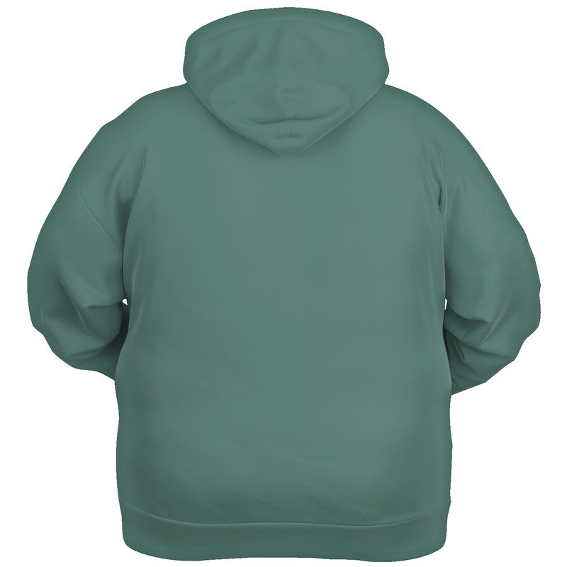Medium Fully-Muted Blue-Green Hoodie PLUS (BG-FM-ME) - Ghost Back PLUS