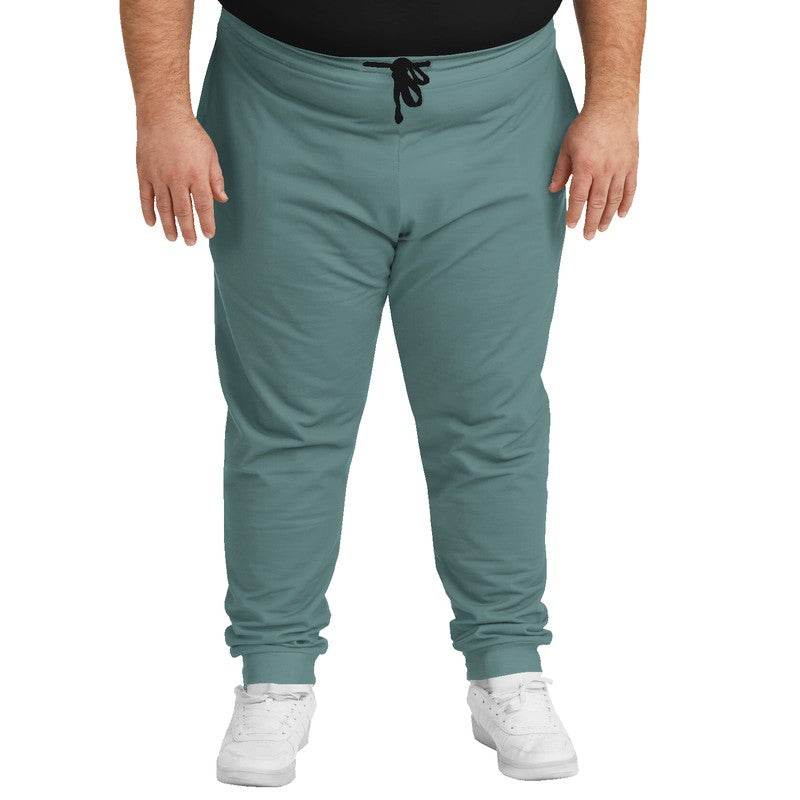 Medium Fully-Muted Blue-Green Joggers PLUS (CBG2-FM-ME) - Man Front PLUS
