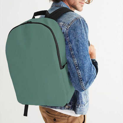 Medium Fully-Muted Blue-Green Waterproof Backpack (BG-FM-ME) - Man CloseUp
