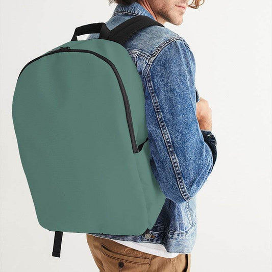 Medium Fully-Muted Blue-Green Waterproof Backpack (BG-FM-ME) - Man CloseUp