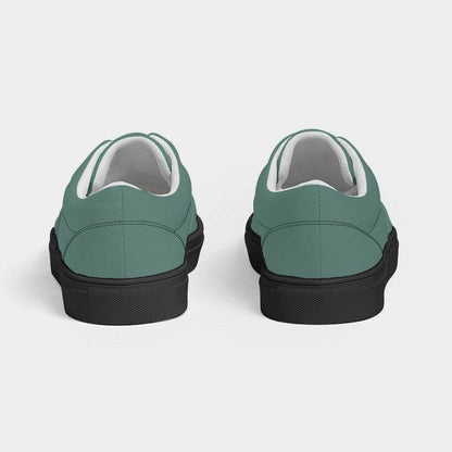 Medium Fully-Muted Blue-Green Women's Canvas Sneakers (BG-FM-ME) - Back