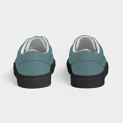 Medium Fully-Muted Blue-Green Women's Canvas Sneakers (CBG2-FM-ME) - Back