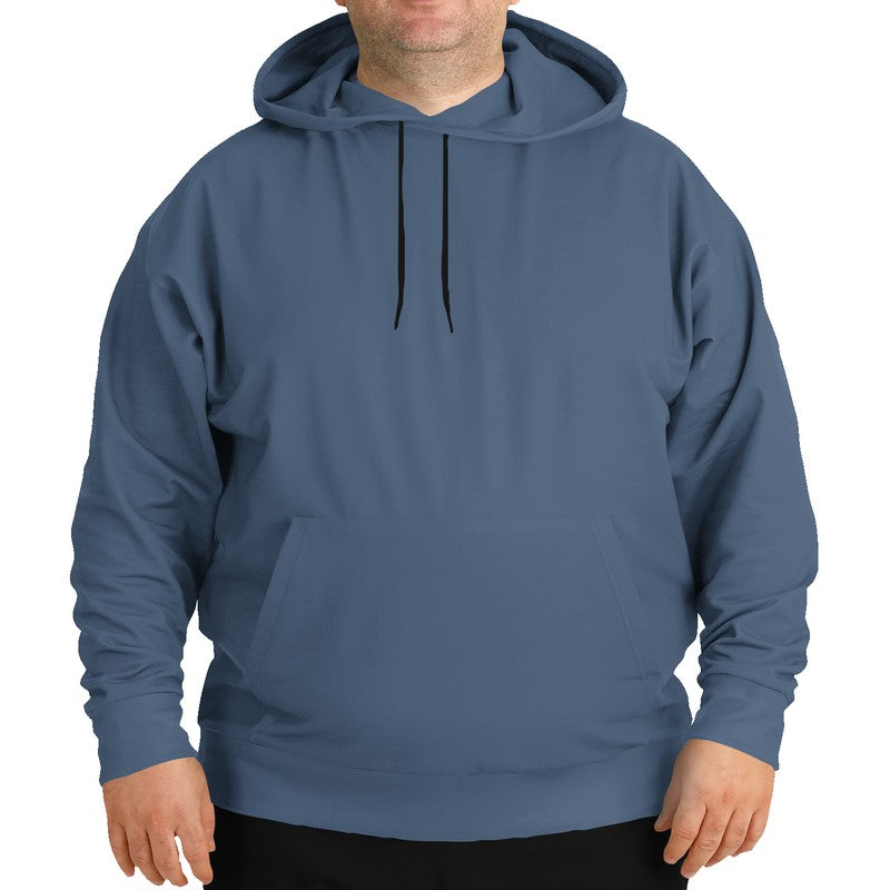 Medium Fully-Muted Blue Hoodie PLUS (IB2-FM-ME) - Man Front PLUS