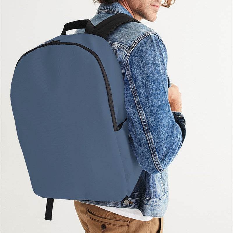Medium Fully-Muted Blue Waterproof Backpack (IB2-FM-ME) - Man CloseUp