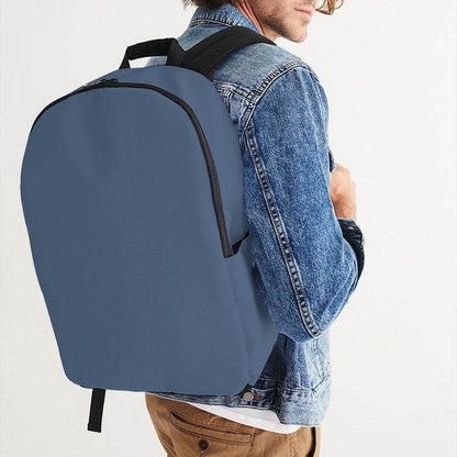 Medium Fully-Muted Blue Waterproof Backpack (IB2-FM-ME) - Man CloseUp