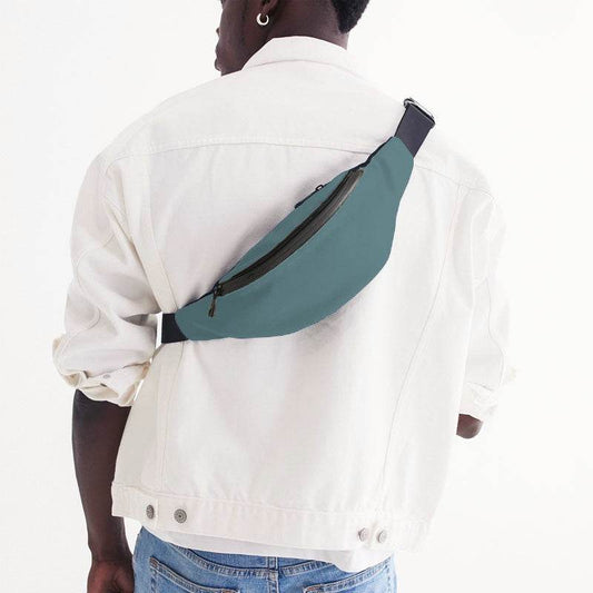 Medium Fully-Muted Cyan Belt Bag (C-FM-ME) - Man Back