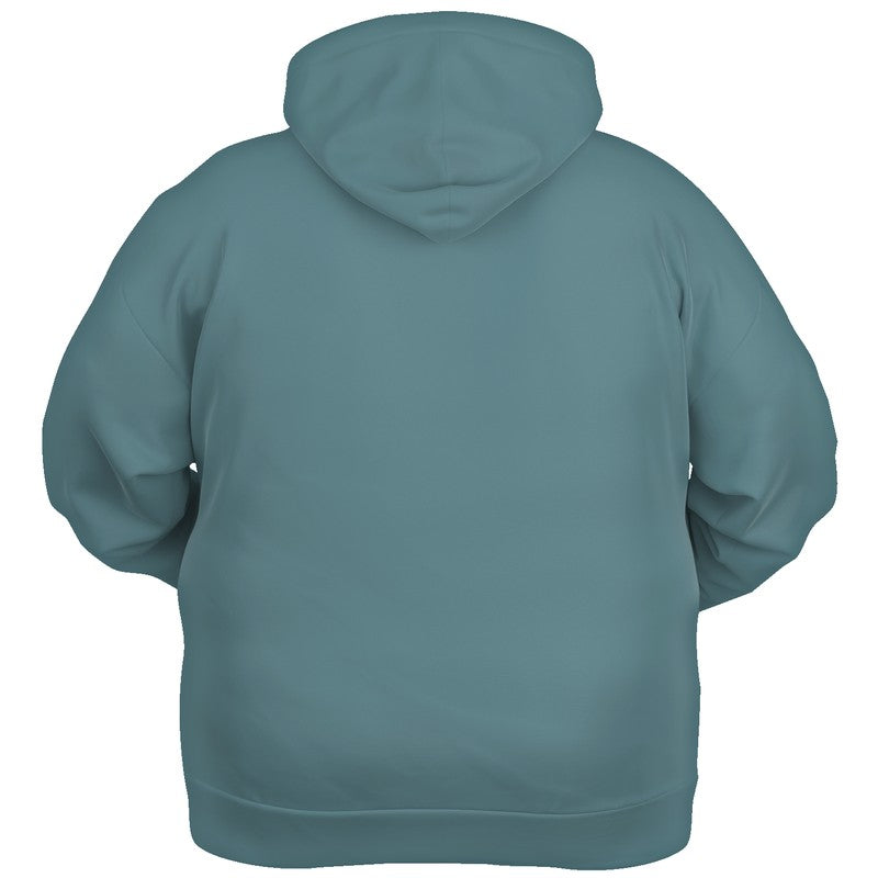 Medium Fully-Muted Cyan Hoodie PLUS (C-FM-ME) - Ghost Back PLUS
