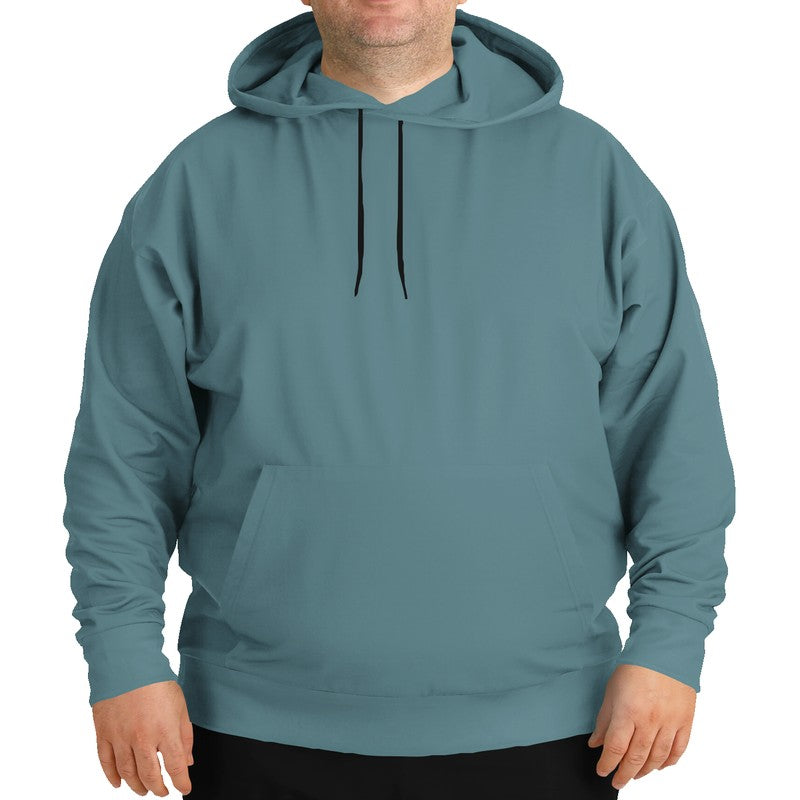 Medium Fully-Muted Cyan Hoodie PLUS (C-FM-ME) - Man Front PLUS