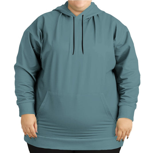 Medium Fully-Muted Cyan Hoodie PLUS (C-FM-ME) - Woman Front PLUS