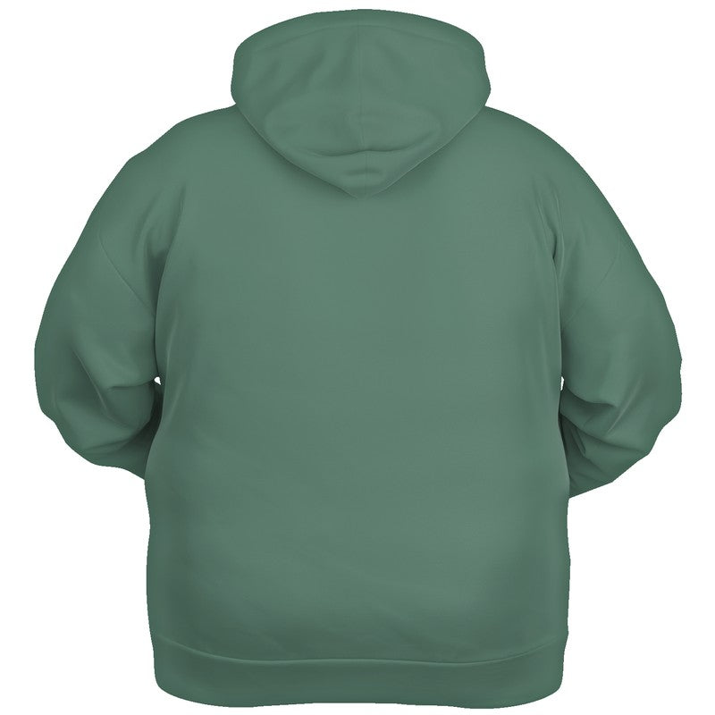 Medium Fully-Muted Green Hoodie PLUS (BGG2-FM-ME) - Ghost Back PLUS