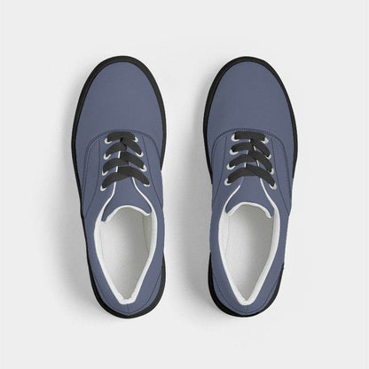 Medium Fully-Muted Indigo Men's Canvas Sneakers (I-FM-ME) - Top