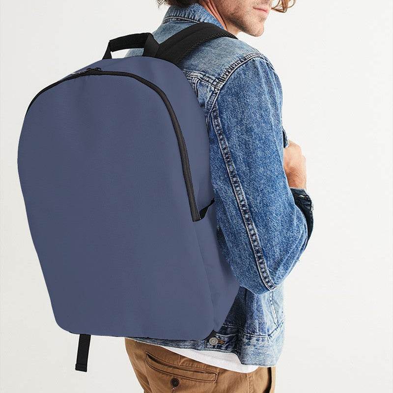 Medium Fully-Muted Indigo Waterproof Backpack (I-FM-ME) - Man CloseUp