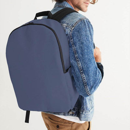 Medium Fully-Muted Indigo Waterproof Backpack (I-FM-ME) - Man CloseUp