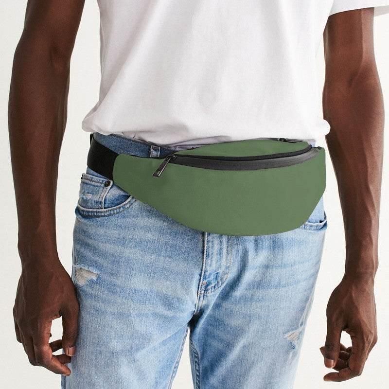 Medium Fully-Muted Lime Belt Bag (GL2-FM-ME) - Man Front CloseUp