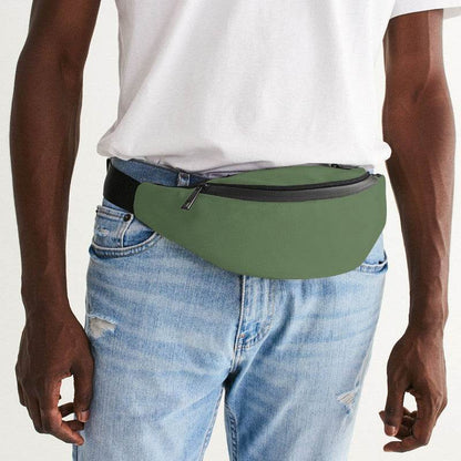 Medium Fully-Muted Lime Belt Bag (GL2-FM-ME) - Man Front CloseUp
