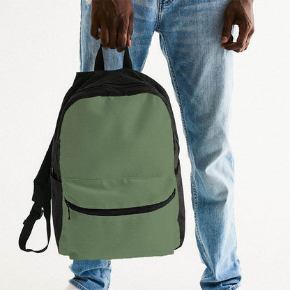 Medium Fully-Muted Lime Canvas Backpack (GL2-FM-ME) - Man Holding