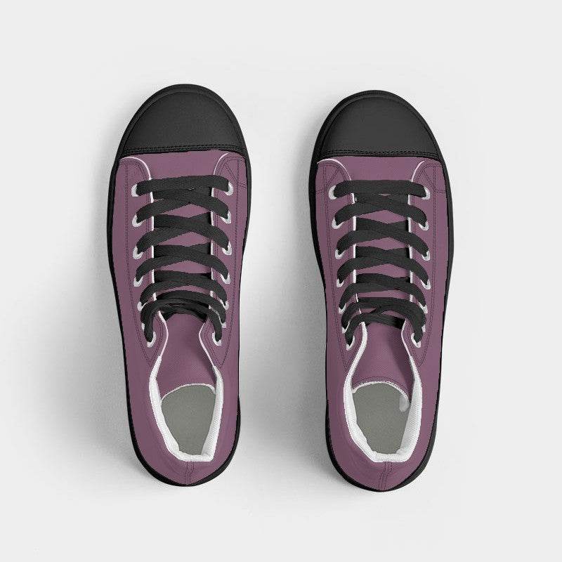 Medium Fully-Muted Magenta Men's High-Top Canvas Sneakers (PIM2-FM-ME) - Top