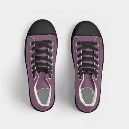 Medium Fully-Muted Magenta Women's High-Top Canvas Sneakers (PIM2-FM-ME) - Top