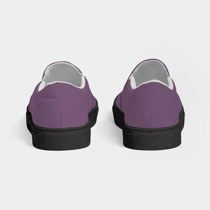 Medium Fully-Muted Magenta Women's Slip-On Canvas Sneakers (M-FM-ME) - Back