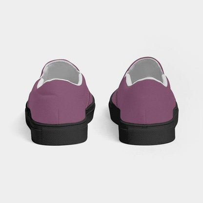 Medium Fully-Muted Magenta Women's Slip-On Canvas Sneakers (PIM2-FM-ME) - Back