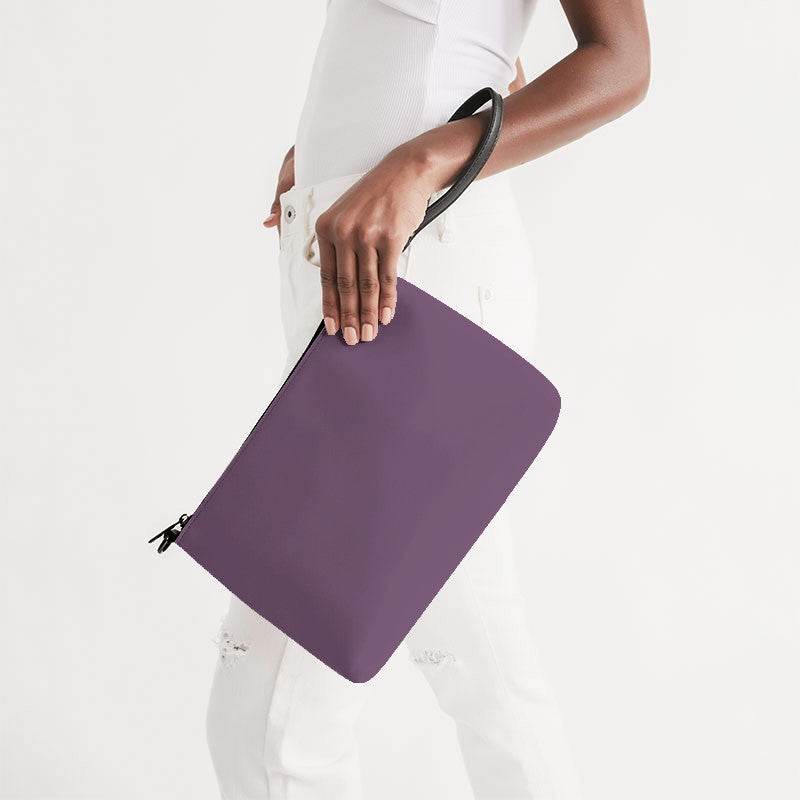 Medium Fully-Muted Magenta Zip Pouch (M-FM-ME) - Side Holding