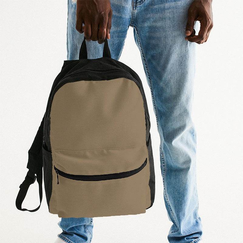 Medium Fully-Muted Orange Canvas Backpack (YO2-FM-ME) - Man Holding