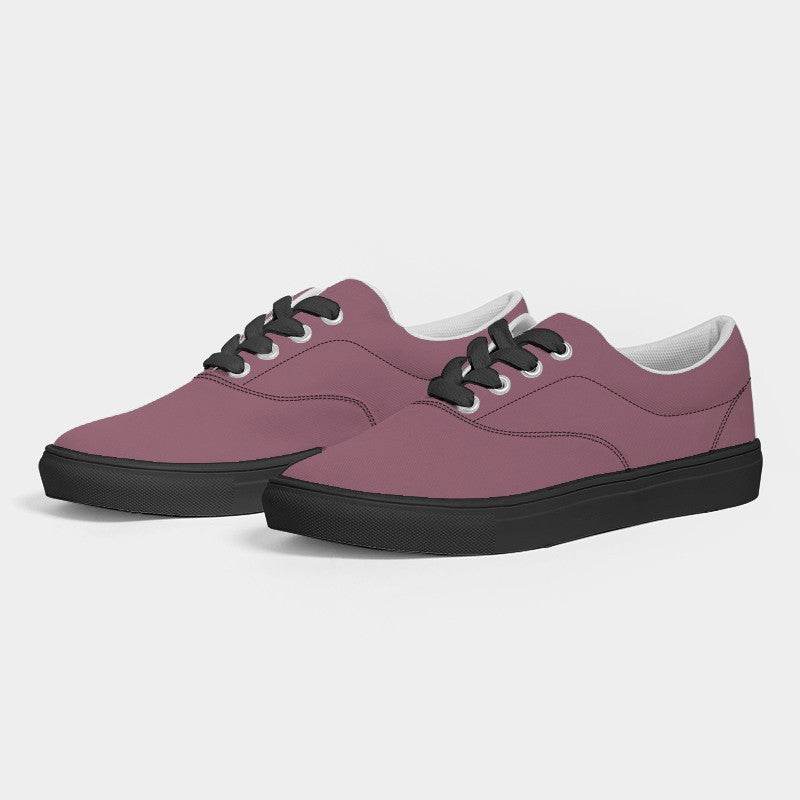 Medium Fully-Muted Pink Men's Canvas Sneakers (PI-FM-ME) - Side 3