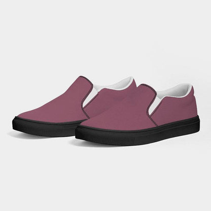 Medium Fully-Muted Pink Men's Slip-On Canvas Sneakers (PI-FM-ME) - Side 3