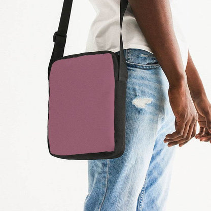 Medium Fully-Muted Pink Messenger Pouch (PI-FM-ME) - Man Side CloseUp