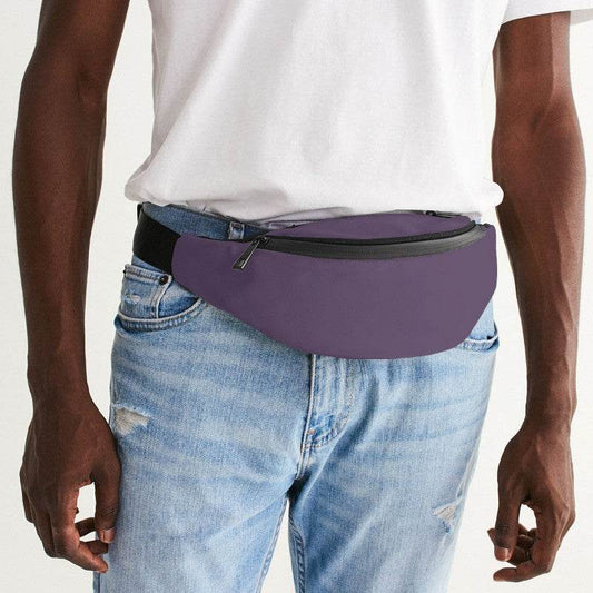 Medium Fully-Muted Purple Belt Bag (MPU2-FM-ME) - Man Front CloseUp