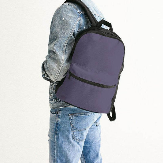 Medium Fully-Muted Purple Canvas Backpack (PU-FM-ME) - Man Back CloseUp