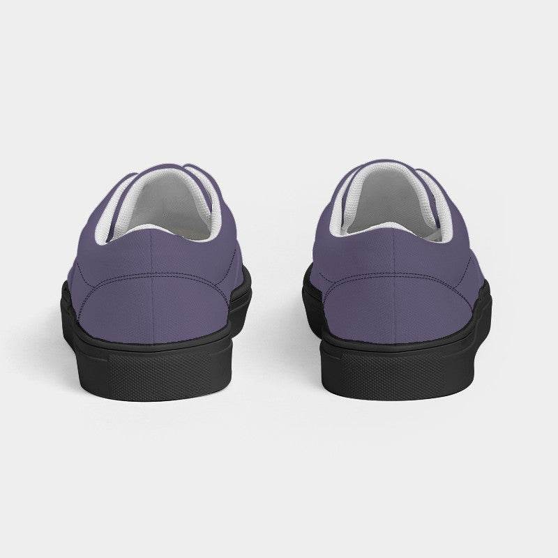 Medium Fully-Muted Purple Men's Canvas Sneakers (PU-FM-ME) - Back