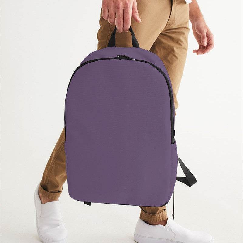 Medium Fully-Muted Purple Waterproof Backpack (MPU2-FM-ME) - Man Holding CloseUp