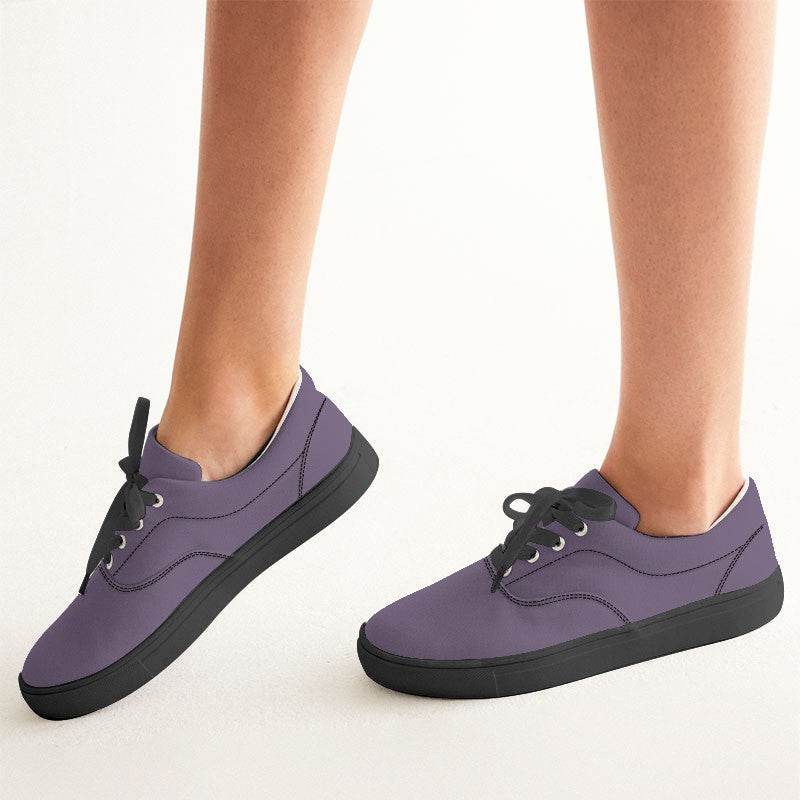 Medium Fully-Muted Purple Women's Canvas Sneakers (MPU2-FM-ME) - Woman CloseUp