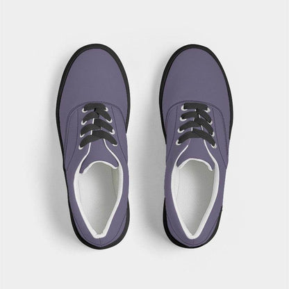 Medium Fully-Muted Purple Women's Canvas Sneakers (PU-FM-ME) - Top