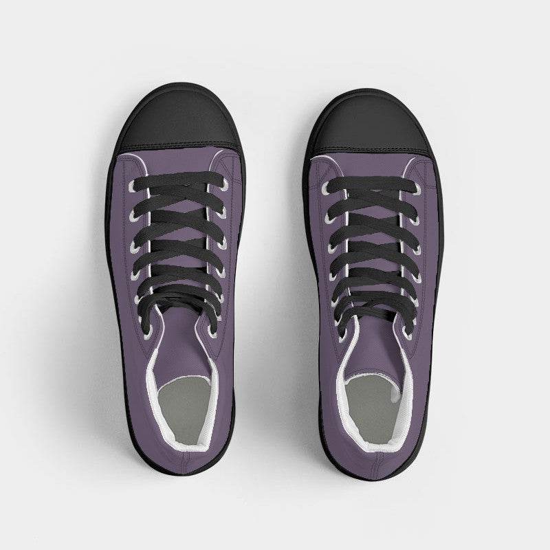 Medium Fully-Muted Purple Women's High-Top Canvas Sneakers (MPU2-FM-ME) - Top