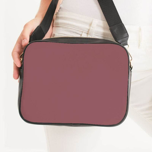 Medium Fully-Muted Red Crossbody Bag (RPI2-FM-ME) - Woman Front CloseUp