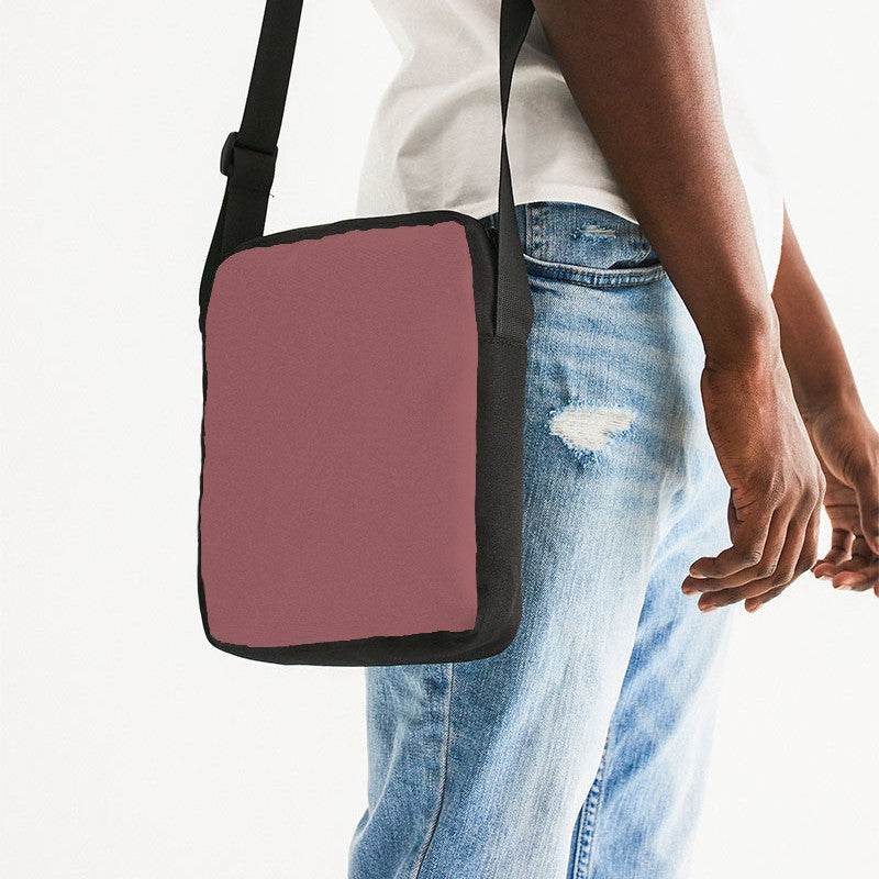 Medium Fully-Muted Red Messenger Pouch (RPI2-FM-ME) - Man Side CloseUp