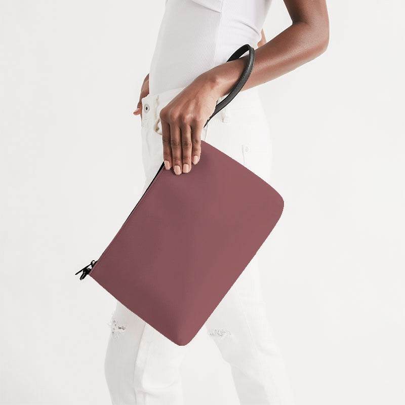 Medium Fully-Muted Red Zip Pouch (RPI2-FM-ME) - Side Holding