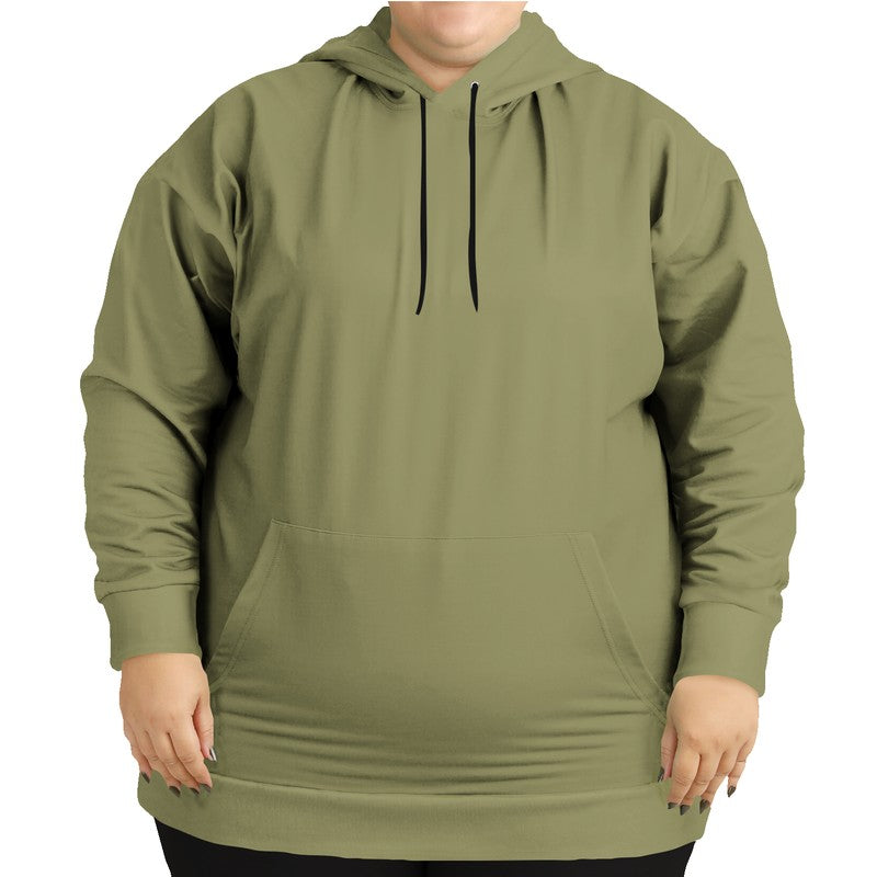 Medium Fully-Muted Yellow Hoodie PLUS (LY2-FM-ME) - Woman Front PLUS