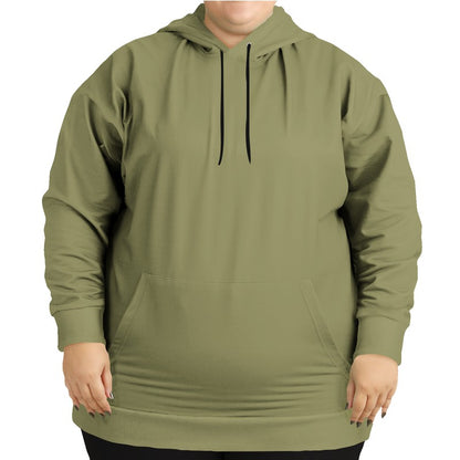 Medium Fully-Muted Yellow Hoodie PLUS (LY2-FM-ME) - Woman Front PLUS