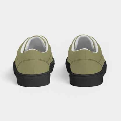 Medium Fully-Muted Yellow Women's Canvas Sneakers (LY2-FM-ME) - Back