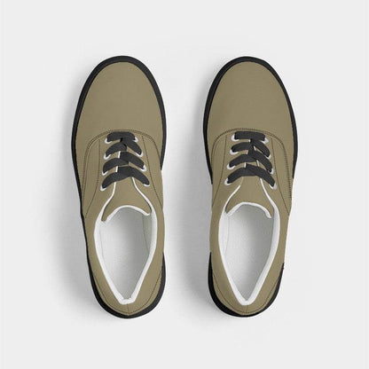 Medium Fully-Muted Yellow Women's Canvas Sneakers (Y-FM-ME) - Top