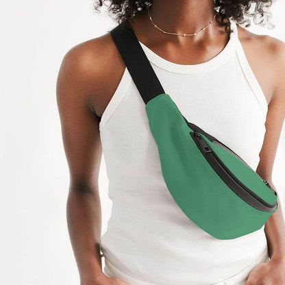 Medium Green Belt Bag (BGG3-ME-ME) - Woman Front CloseUp