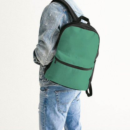 Medium Green Canvas Backpack (BGG2-ME-ME) - Man Back CloseUp