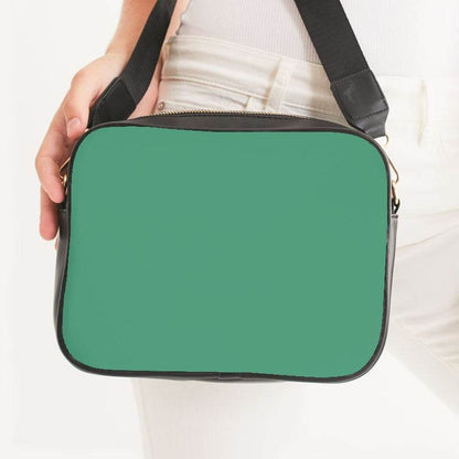 Medium Green Crossbody Bag (BGG2-ME-ME) - Woman Front CloseUp