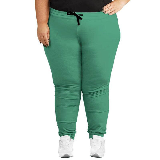 Medium Green Joggers PLUS (BGG2-ME-ME) - Woman Front PLUS