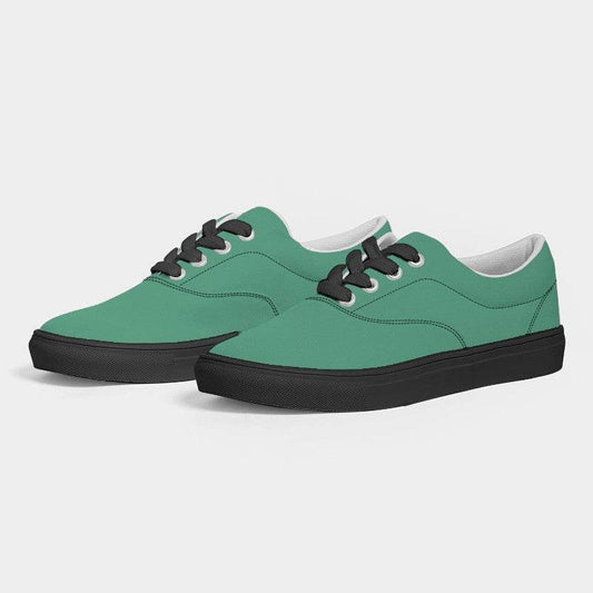 Medium Green Men's Canvas Sneakers (BGG2-ME-ME) - Side 3