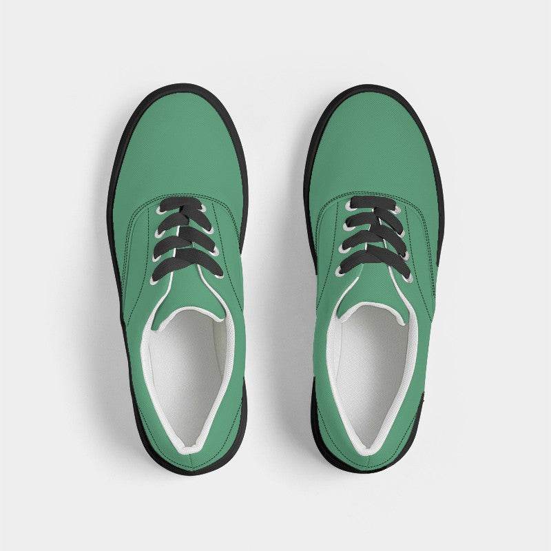 Medium Green Men's Canvas Sneakers (BGG3-ME-ME) - Top